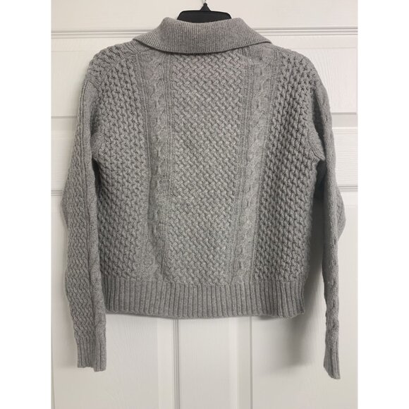 Jason Wu Cable Knit Cropped Cotton Wool Sweater Size S/P - Picture 3 of 8